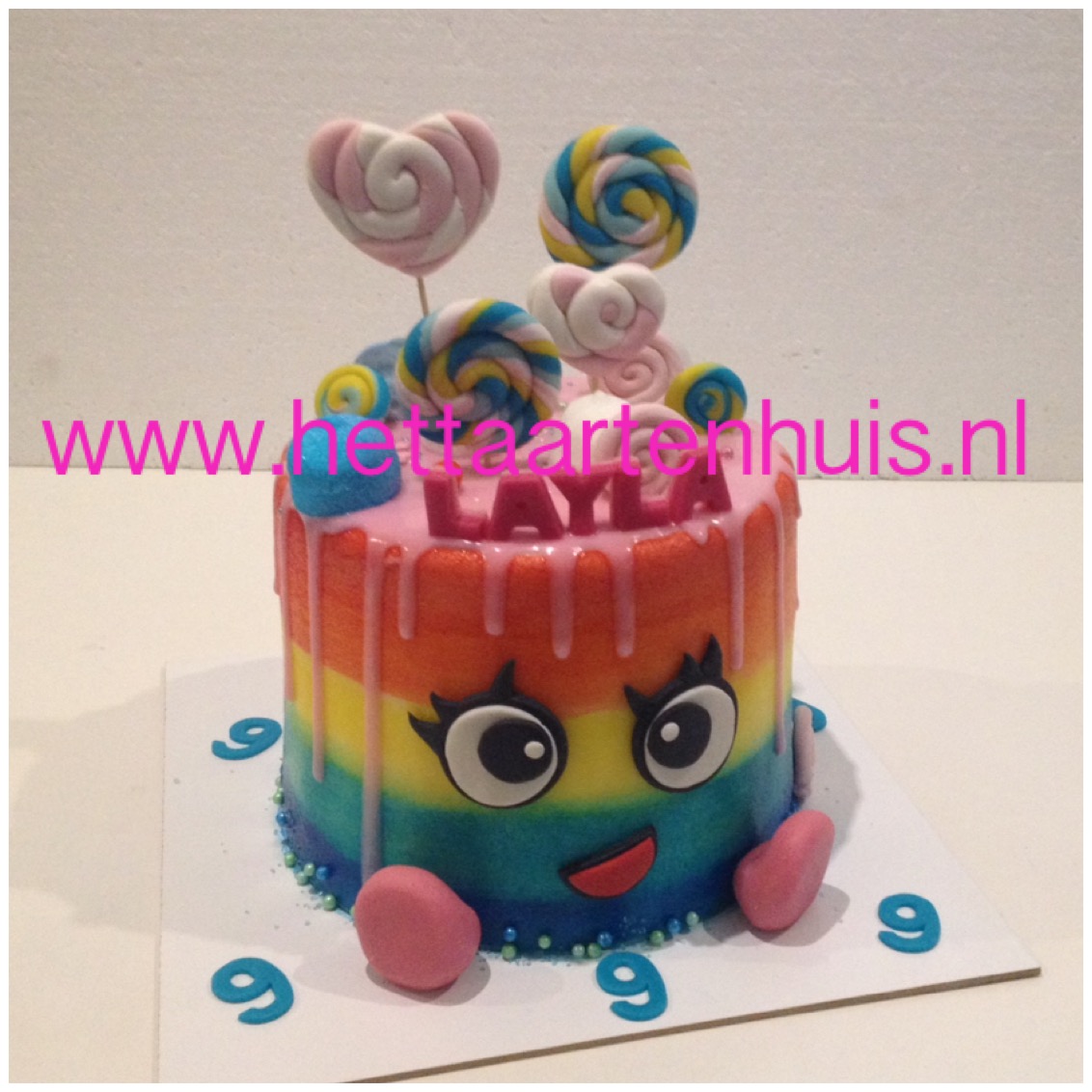 3D Shopkin drip taart LAYLA Het Taartenhuis