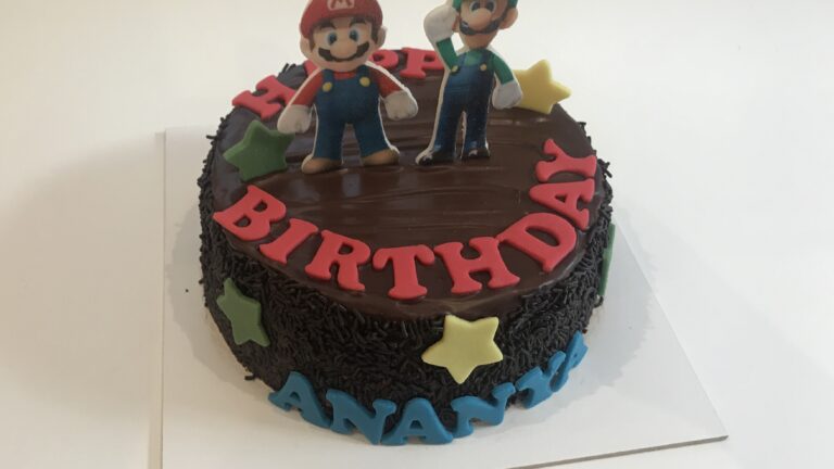 Mario en Luigi chocolade taart