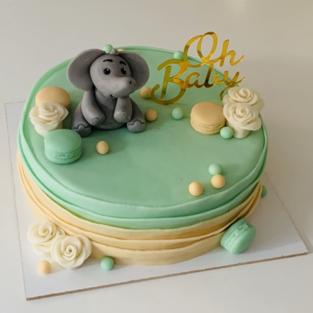 Babyshower taart 3D olifant