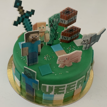 Minecraft taart VEER