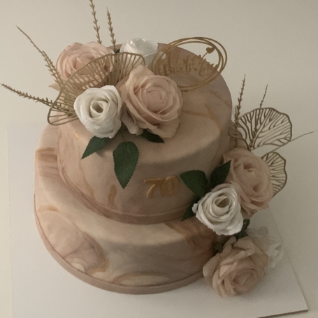 Lagentaart bloemen 70