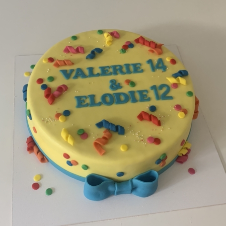 Verjaardagstaart VALERIE en ELODIE