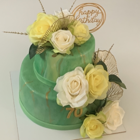 Lagentaart bloemen 70 groen