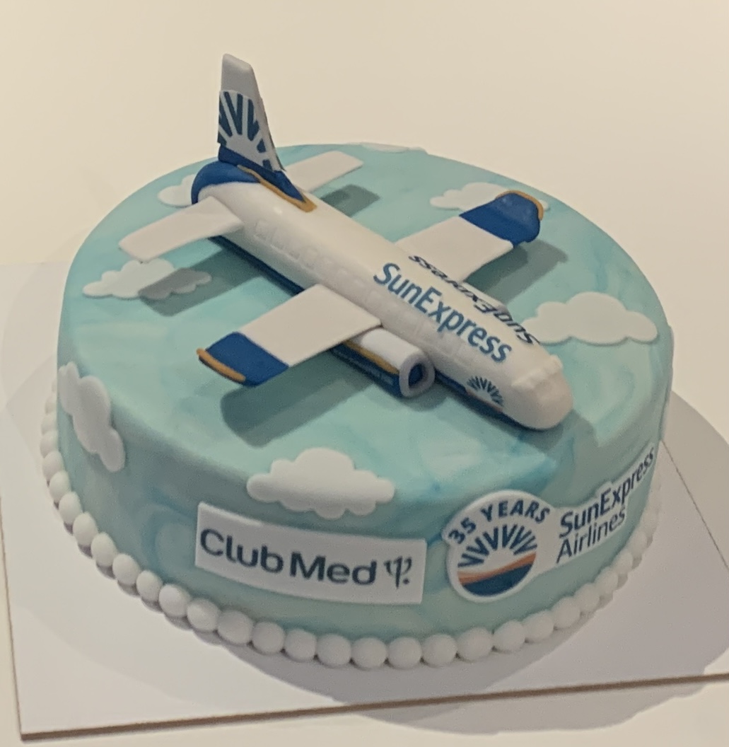 3D vliegtuig taart SunExpress