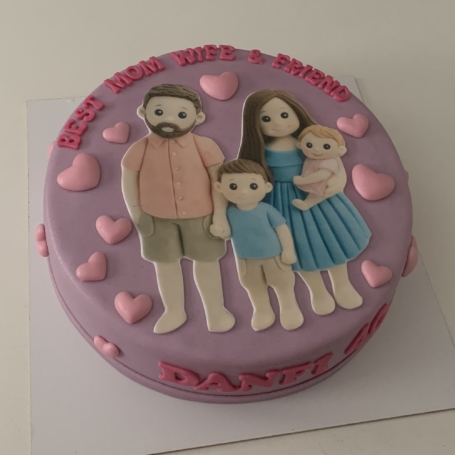 Best Mom, Wife & Friend taart