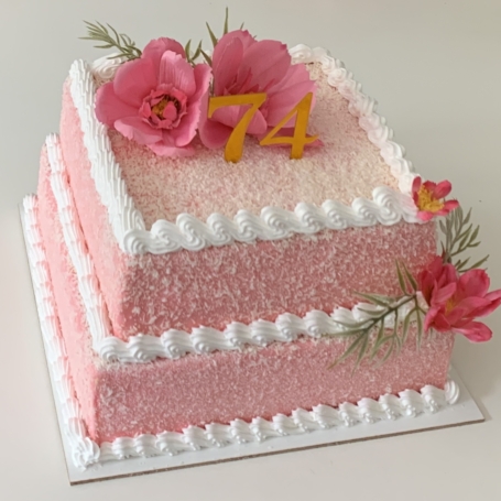 Lagentaart roze bloemen SITA