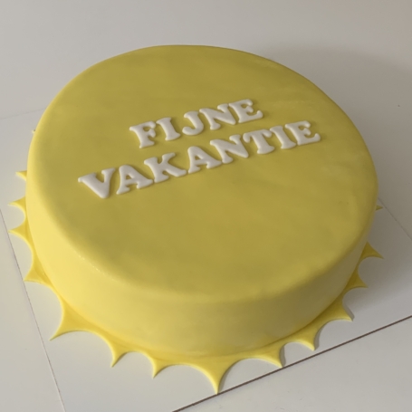 Fijne vakantie taart