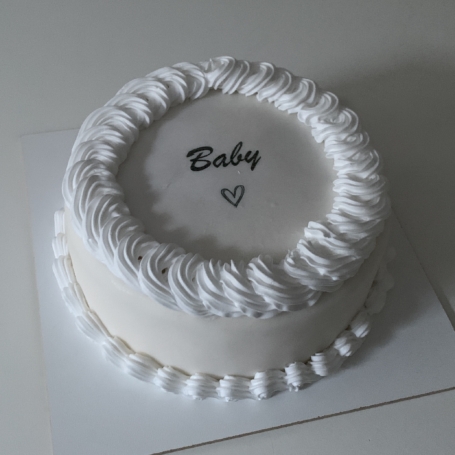 Gender taart Baby wit