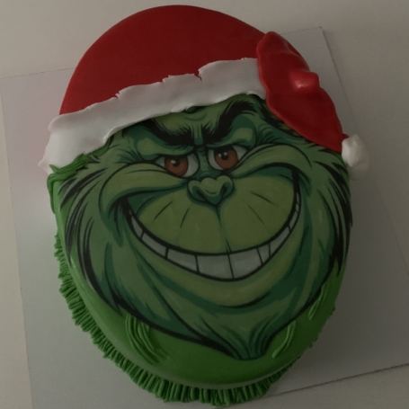 Grinch gezicht taart