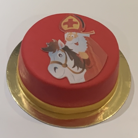 Sinterklaas op paard taart